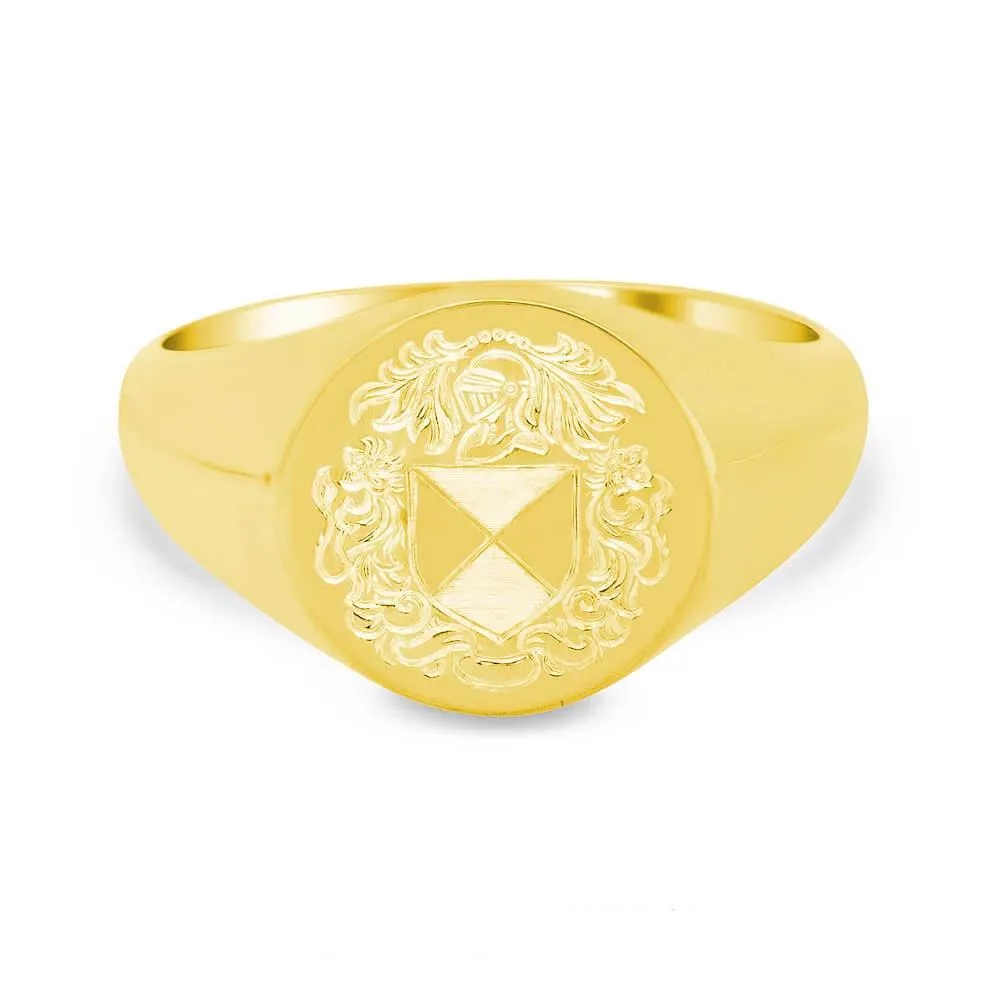 Men's Round Signet Ring - Small