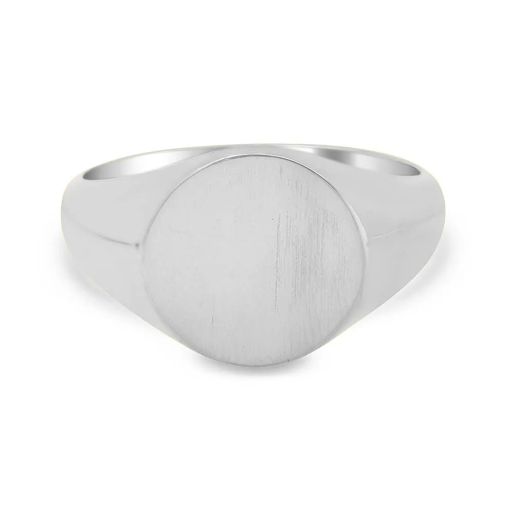 Men's Round Signet Ring - Small