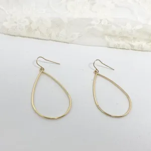 Nadia Large Smooth Oval Drop Earrings