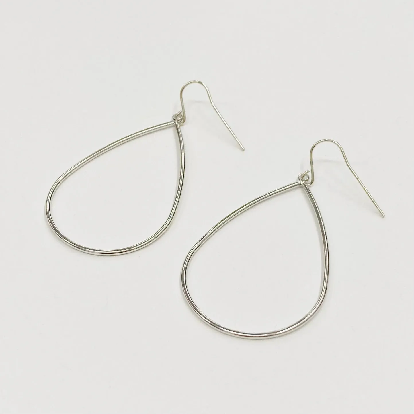 Nadia Large Smooth Oval Drop Earrings