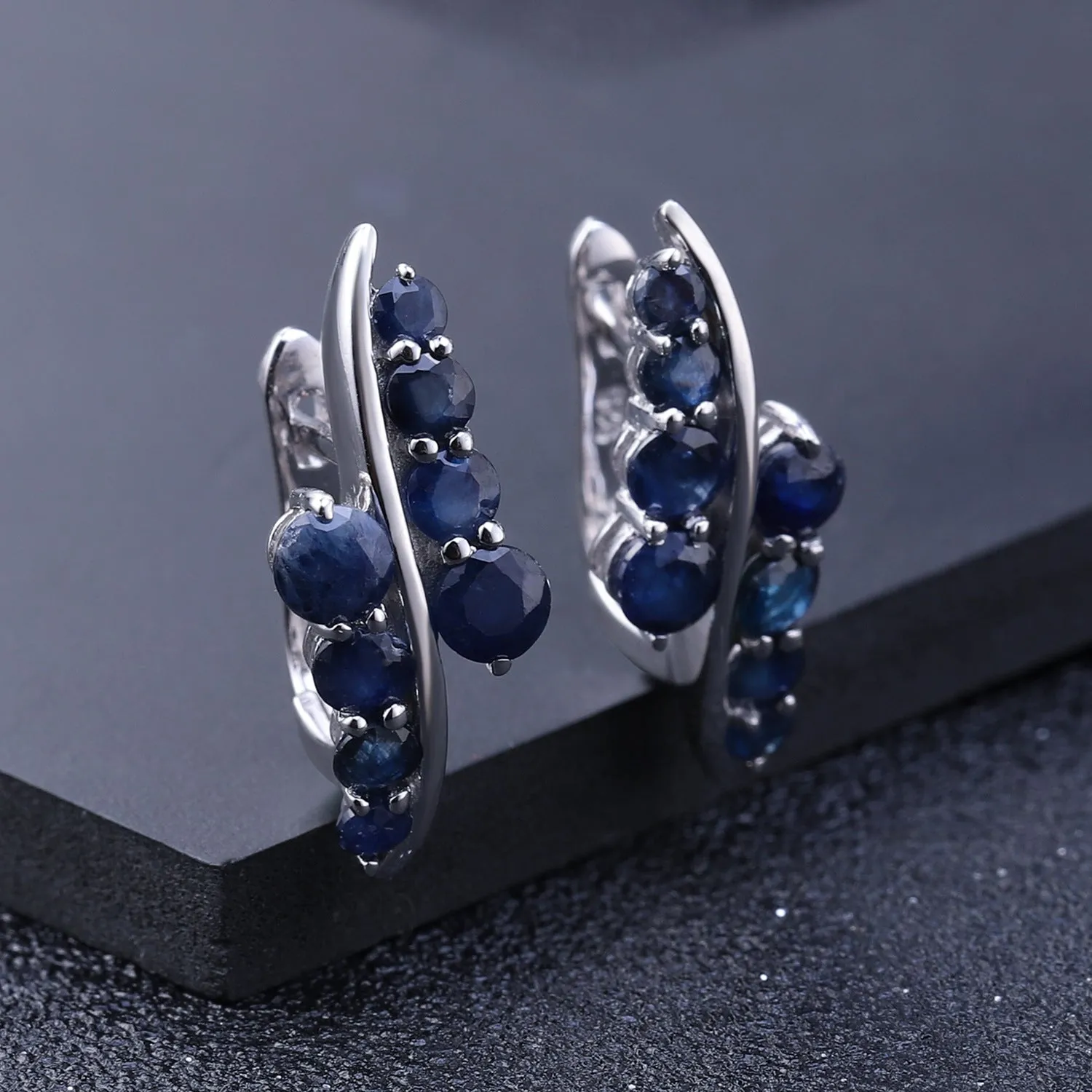 Natural Crystal Creative Beading Silver Studs Earrings for Women