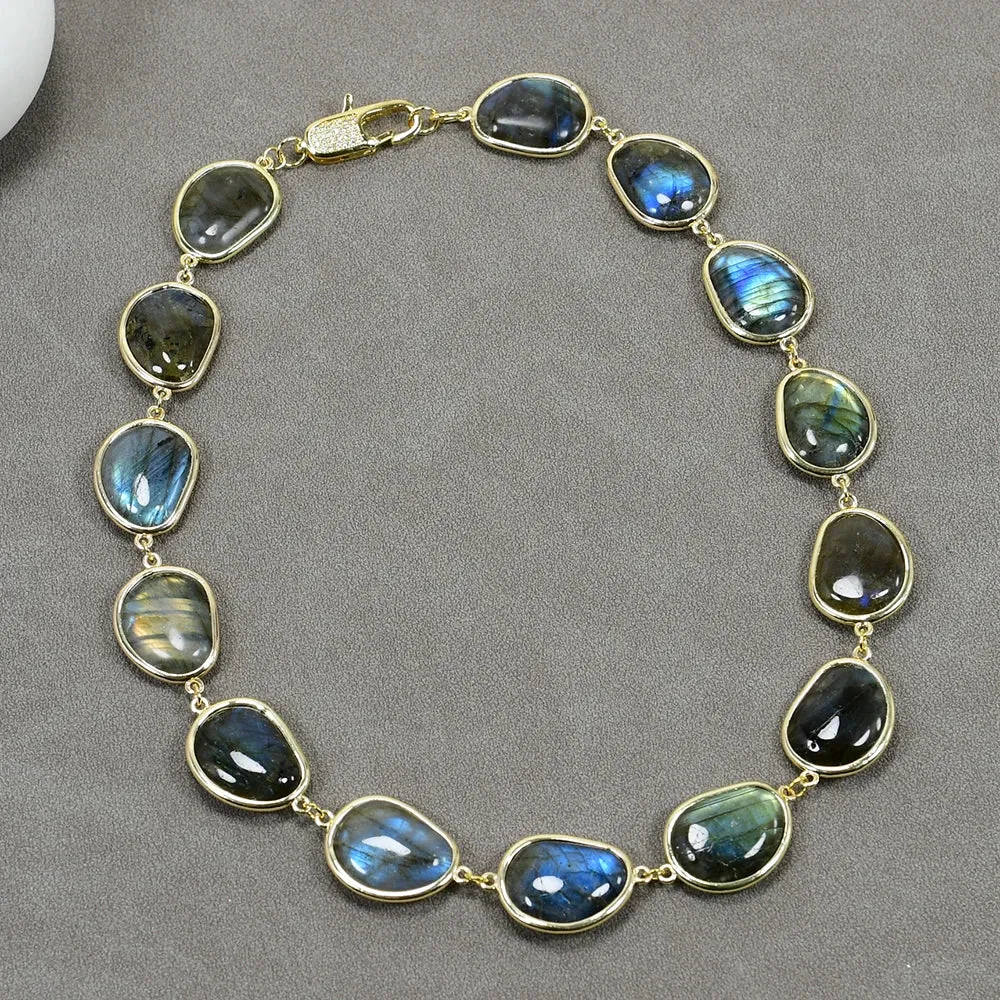 Natural Labradorite Stone Chokers Necklace