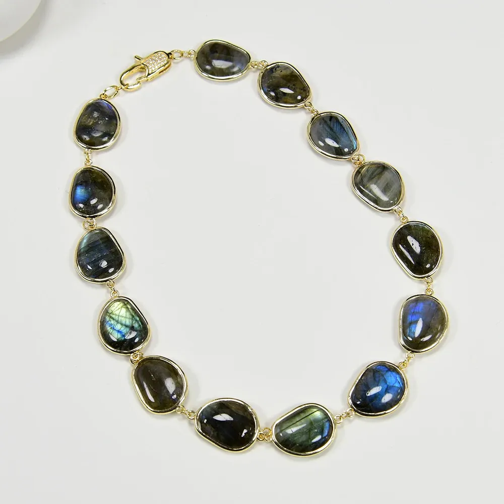 Natural Labradorite Stone Chokers Necklace