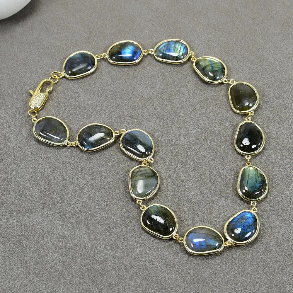 Natural Labradorite Stone Chokers Necklace