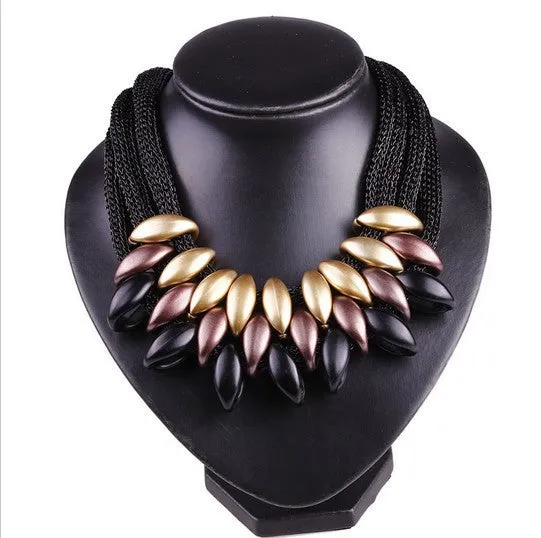 New Brand Bohemia Vintage Women Collar Fashion Charms Choker Bib Matte Rope Weave Punk Necklace&Pendant Fine Jewelry Gift