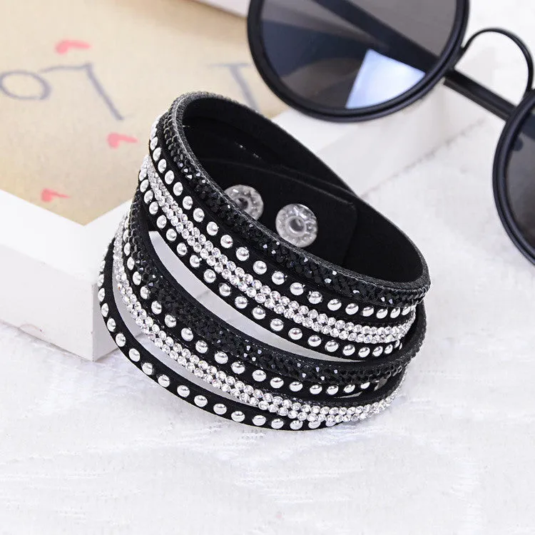 New Women's Red Fashion Leather Bracelets For women Christmas Gifts New Year