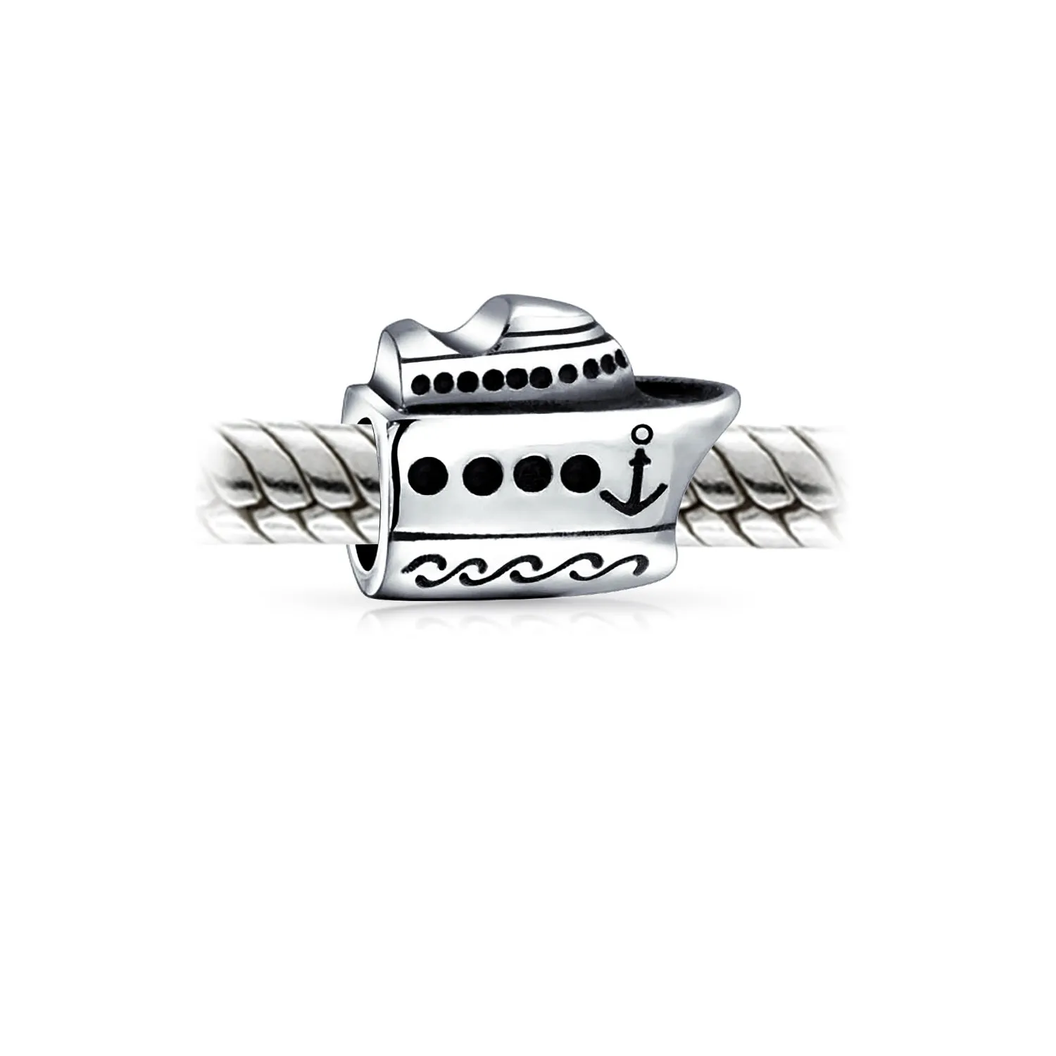 Ocean Liner Yacht Charm Bead Sterling Silver for European Bracelet