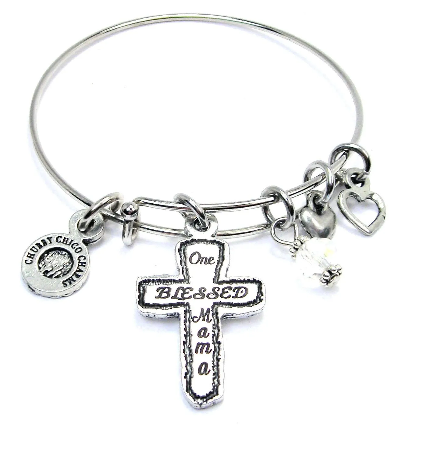 One Blessed Mama Bangle Bracelet