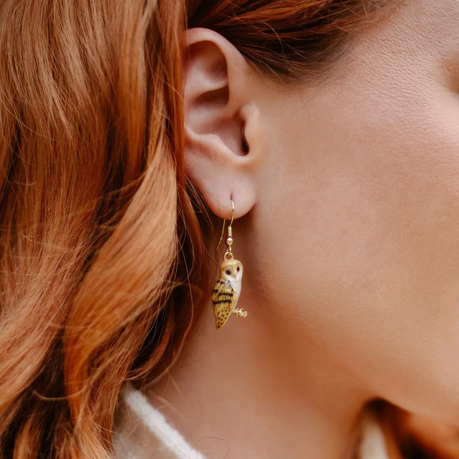 Owl Drop Earrings