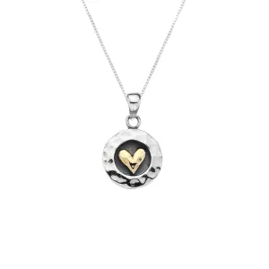 Oxidised Love Heart Pendant