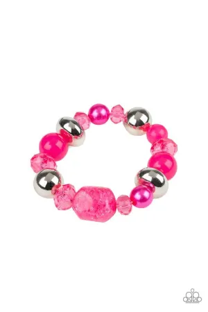 Paparazzi Bracelet ~ Ice Ice-Breaker - Pink