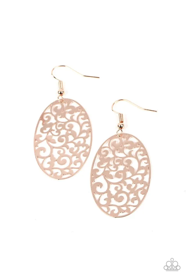 Paparazzi Earring ~ Secret Orchards - Gold