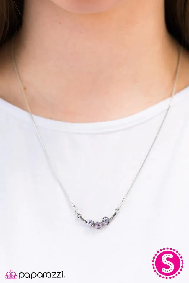 Paparazzi Necklace ~ Lucky Stars - Purple