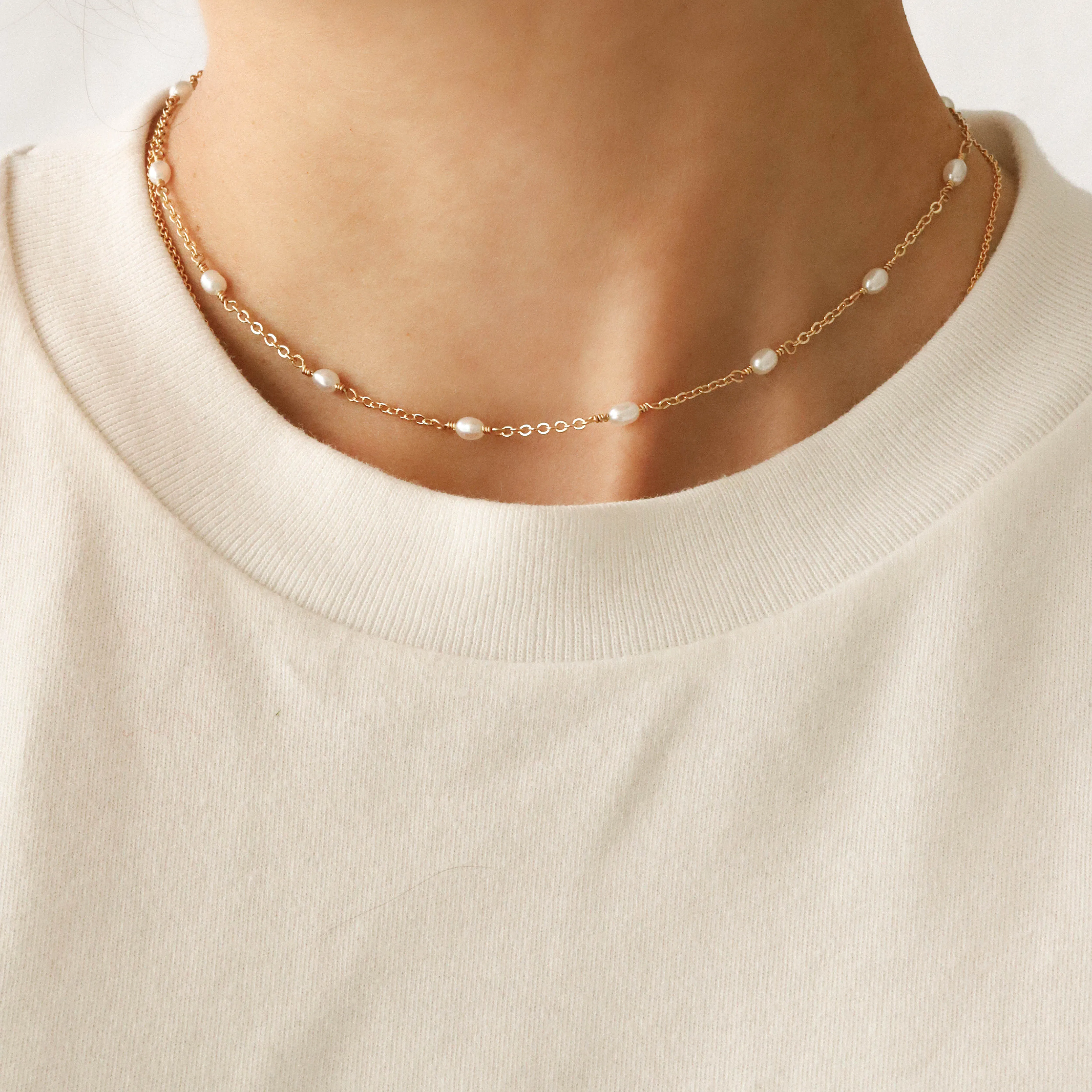 Pearl chain necklace