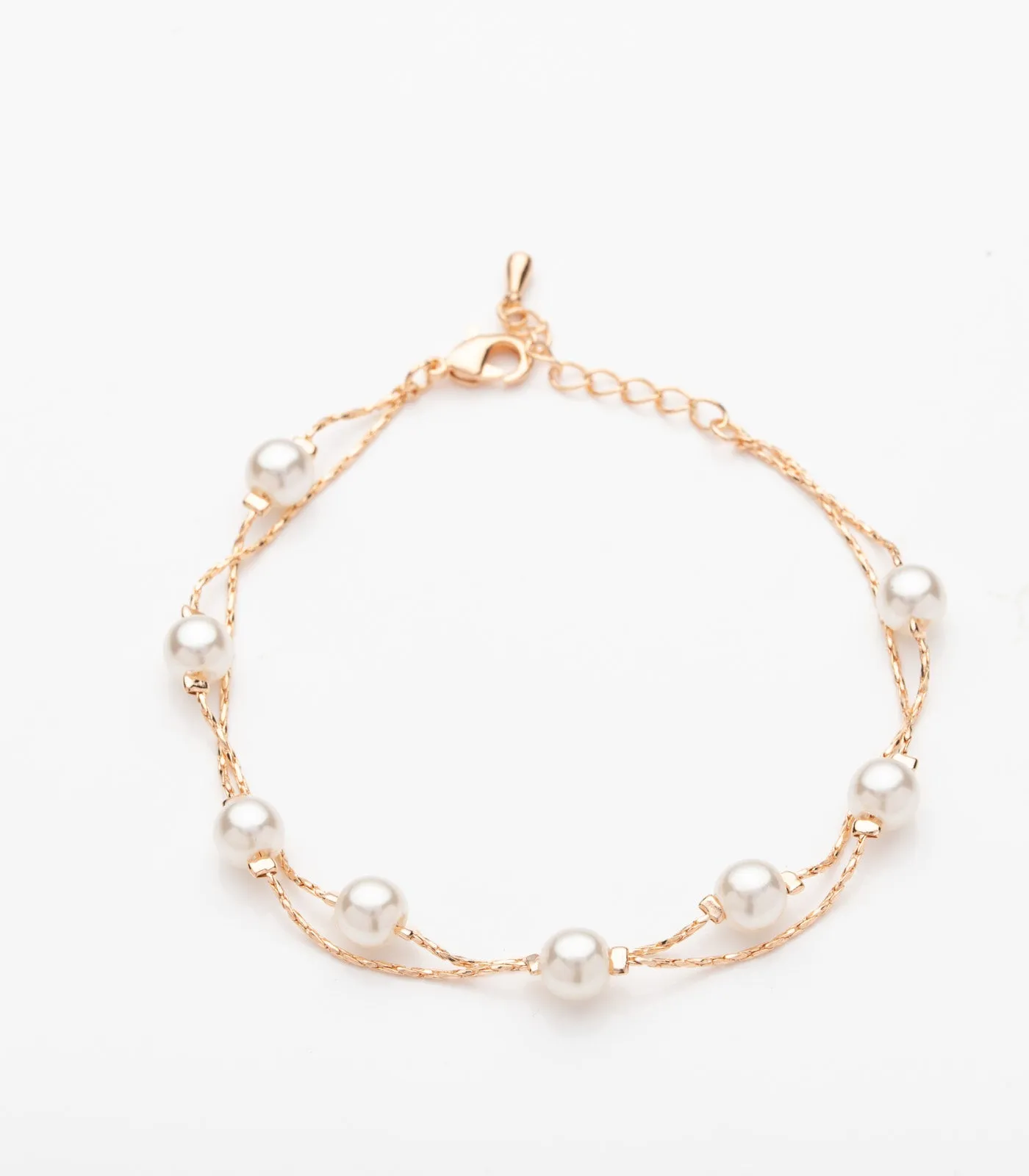 Pearls Chain Bracelet (Brass)