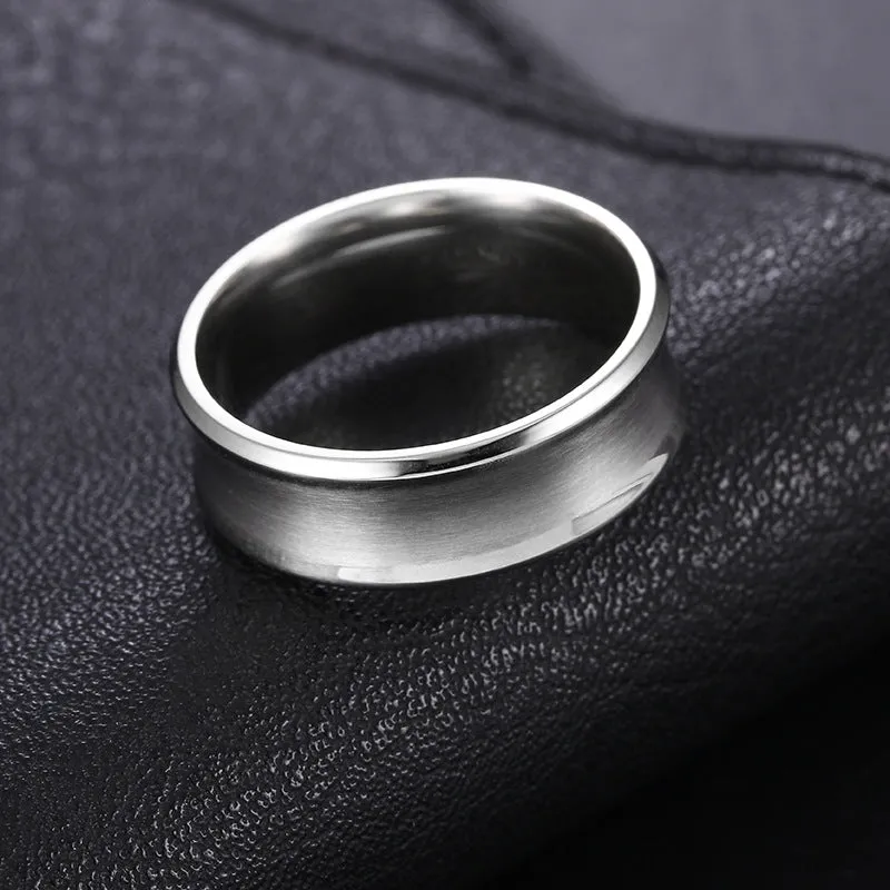 Personalized Titanium Steel Men's Ring from Shouman Jewelry Factory