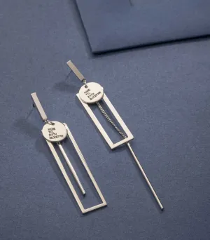 Rectangular Stylish Earrings (Brass)