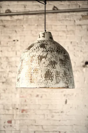 Rustic White Metal Pendant Light