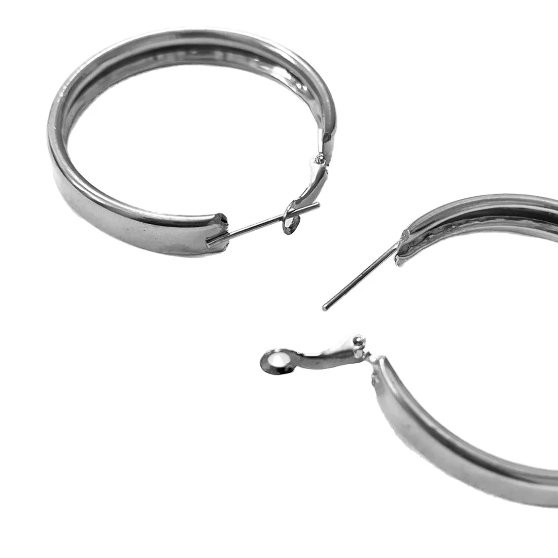 Set of 2 Contemporary Gold & Silver Hoops for Office and Everyday purpose for women