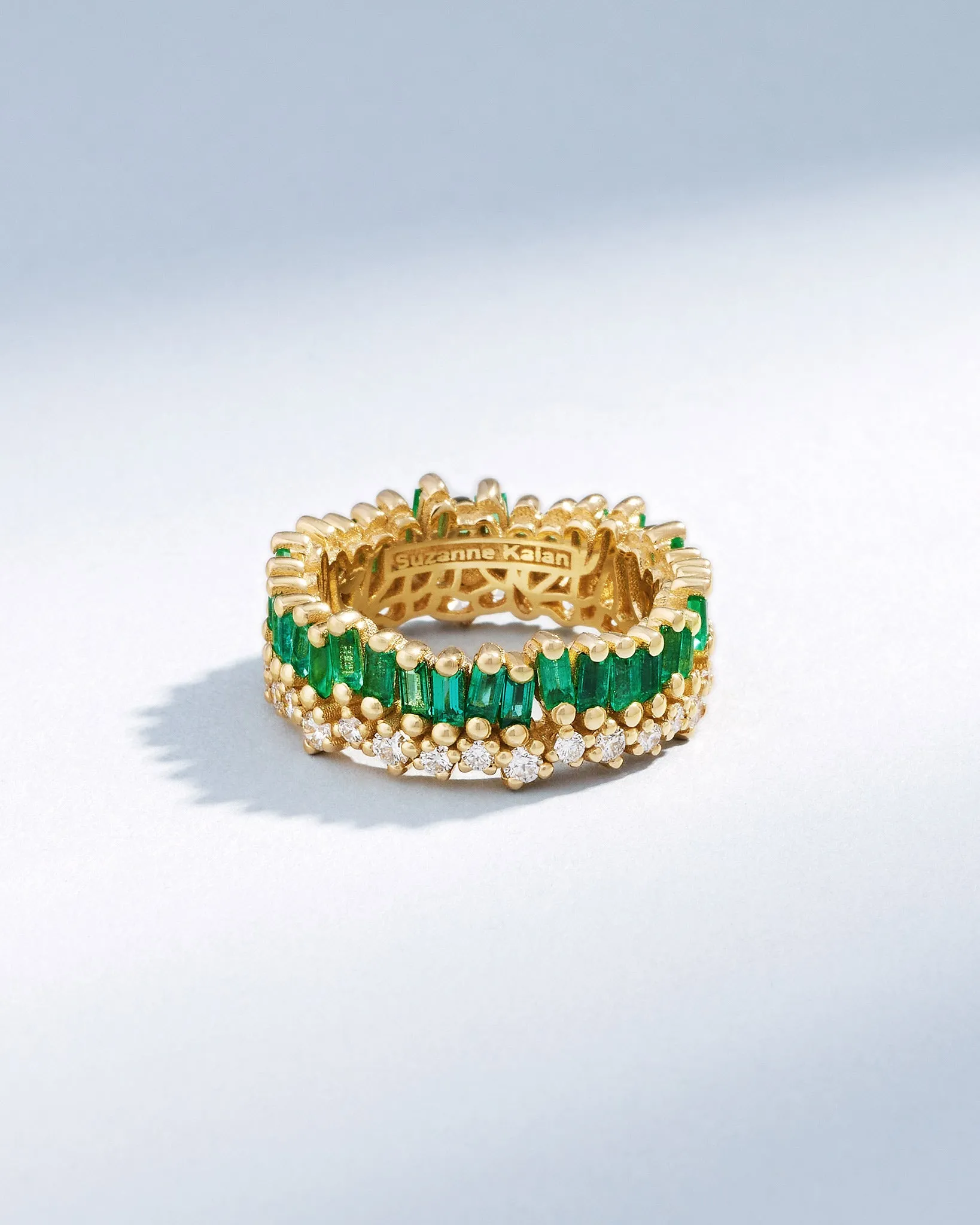 Short Stack Emerald Eternity Band