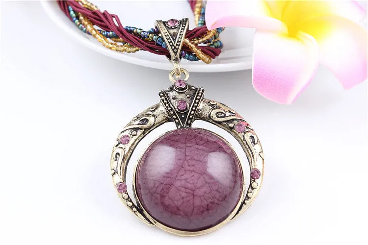 Statement Necklace & Pendant Collier Femme Collar Mujer Boho Bohemian Colar Vintage Necklace Women Accessories Jewelry