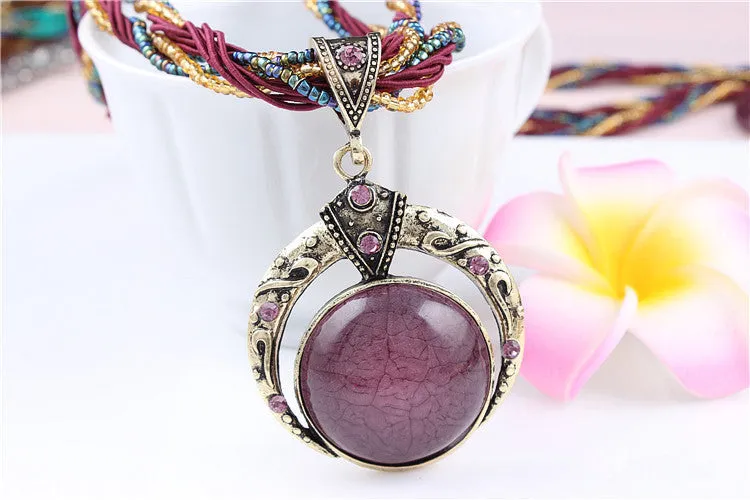 Statement Necklace & Pendant Collier Femme Collar Mujer Boho Bohemian Colar Vintage Necklace Women Accessories Jewelry