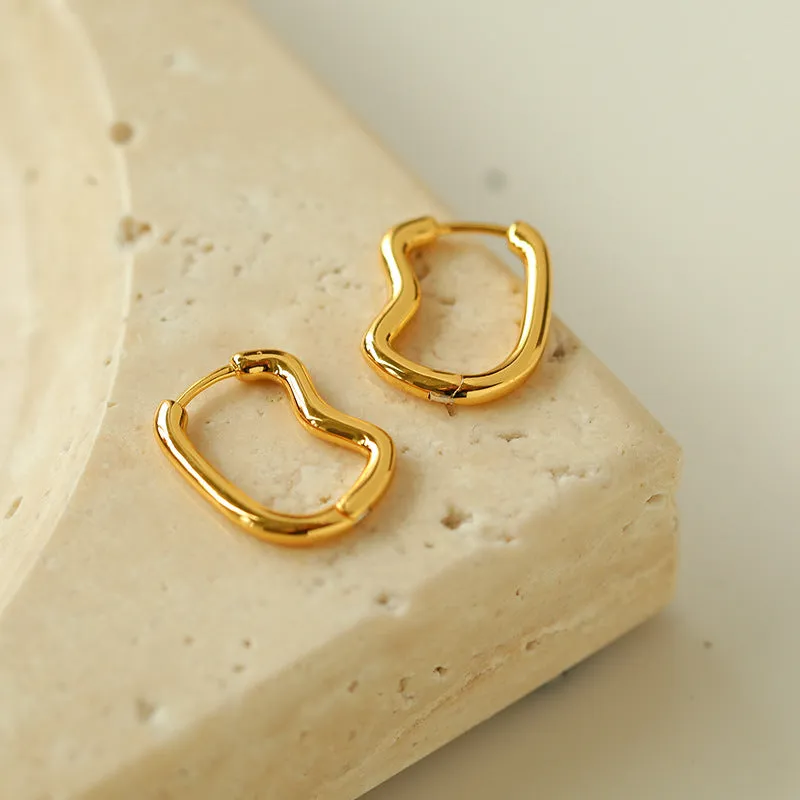 Sterling Silver Geometric Minimalist Earring