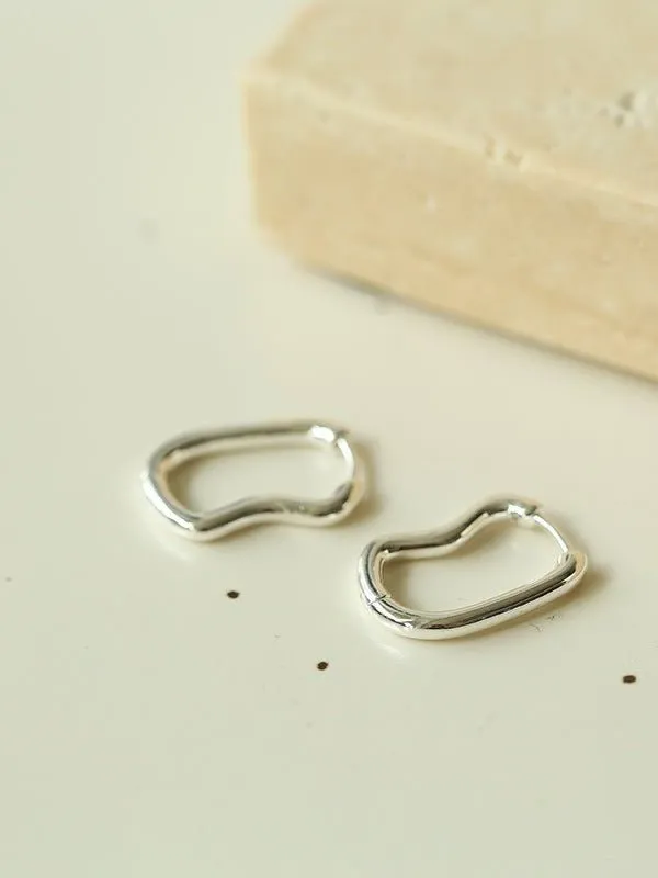 Sterling Silver Geometric Minimalist Earring