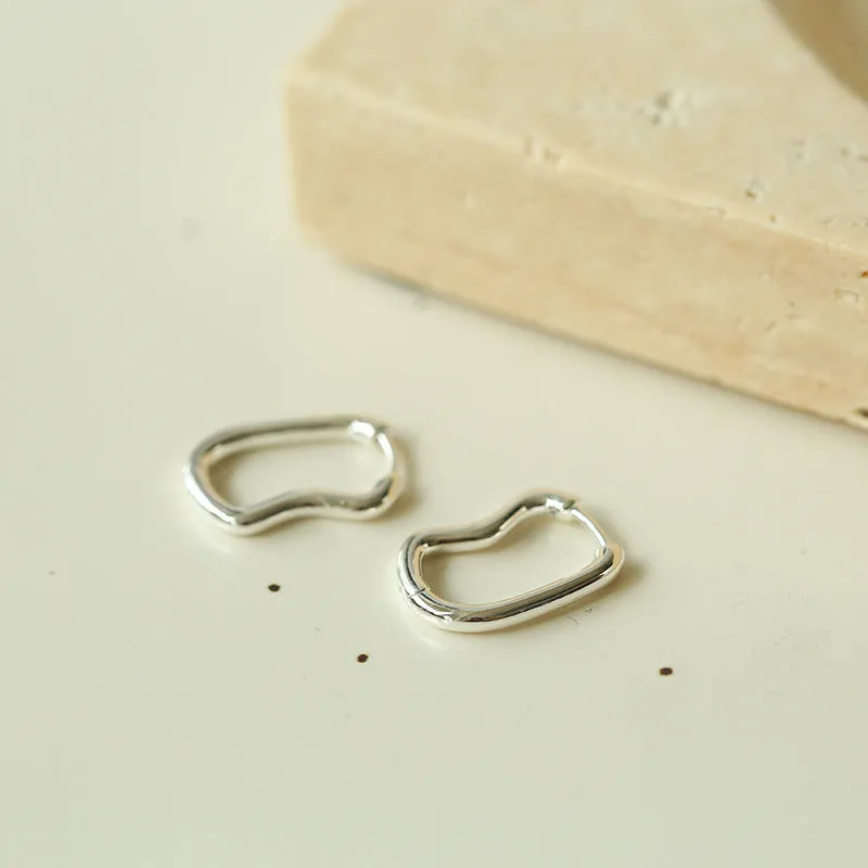 Sterling Silver Geometric Minimalist Earring