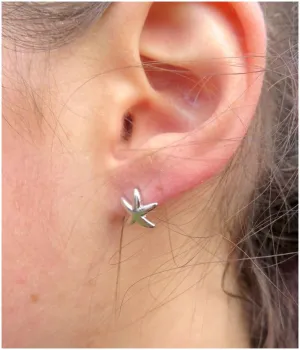 Sterling Silver Starfish Stud Earrings