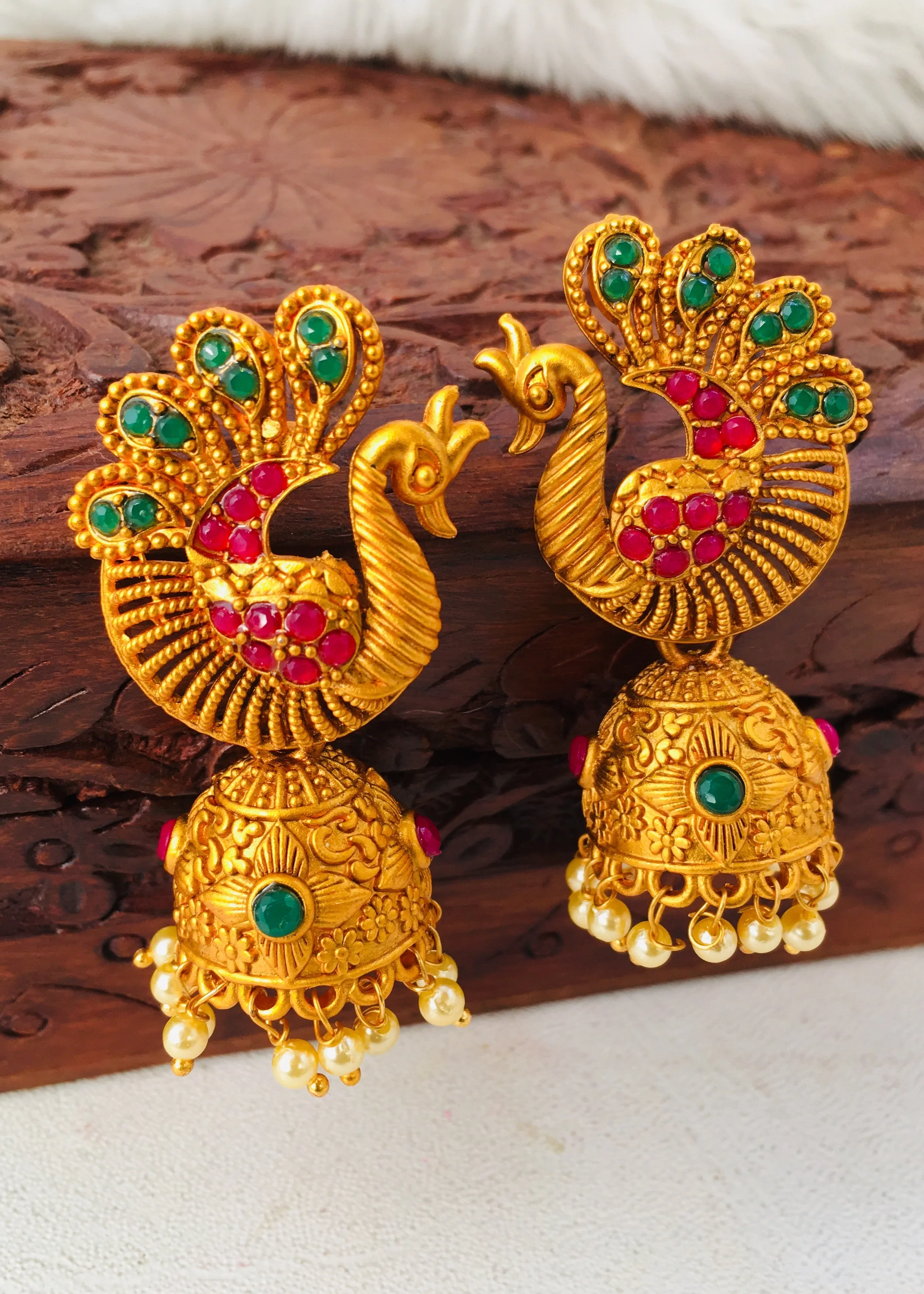 STYLISH PEACOCK JHUMKI