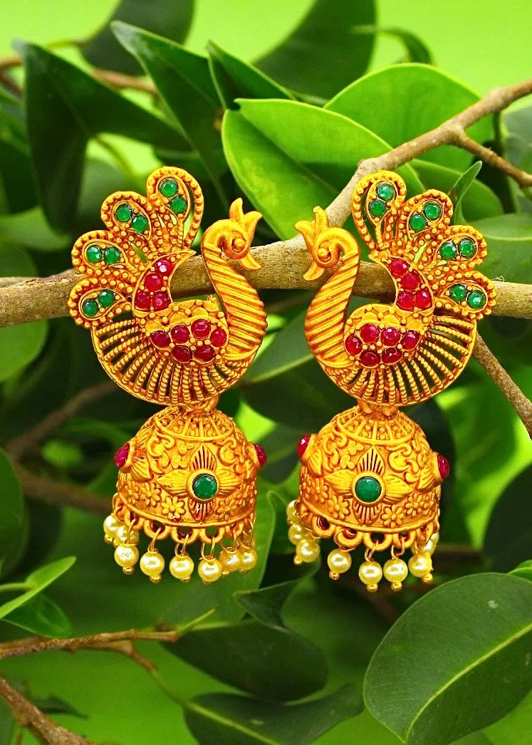 STYLISH PEACOCK JHUMKI