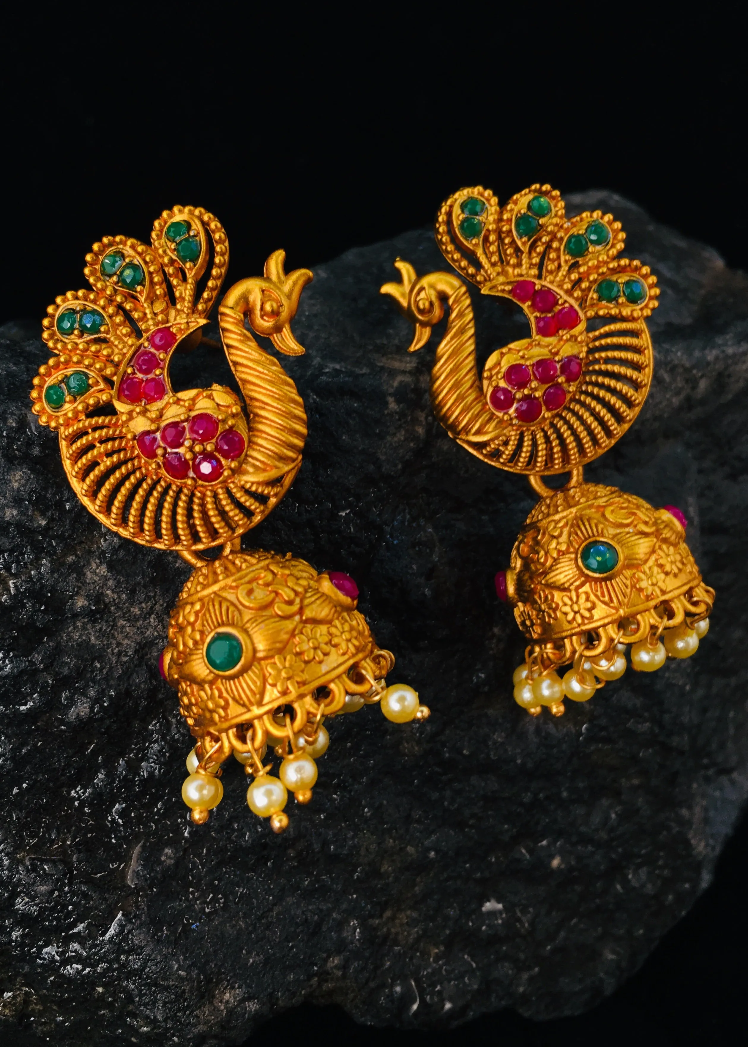 STYLISH PEACOCK JHUMKI