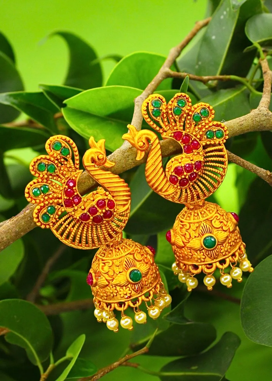 STYLISH PEACOCK JHUMKI