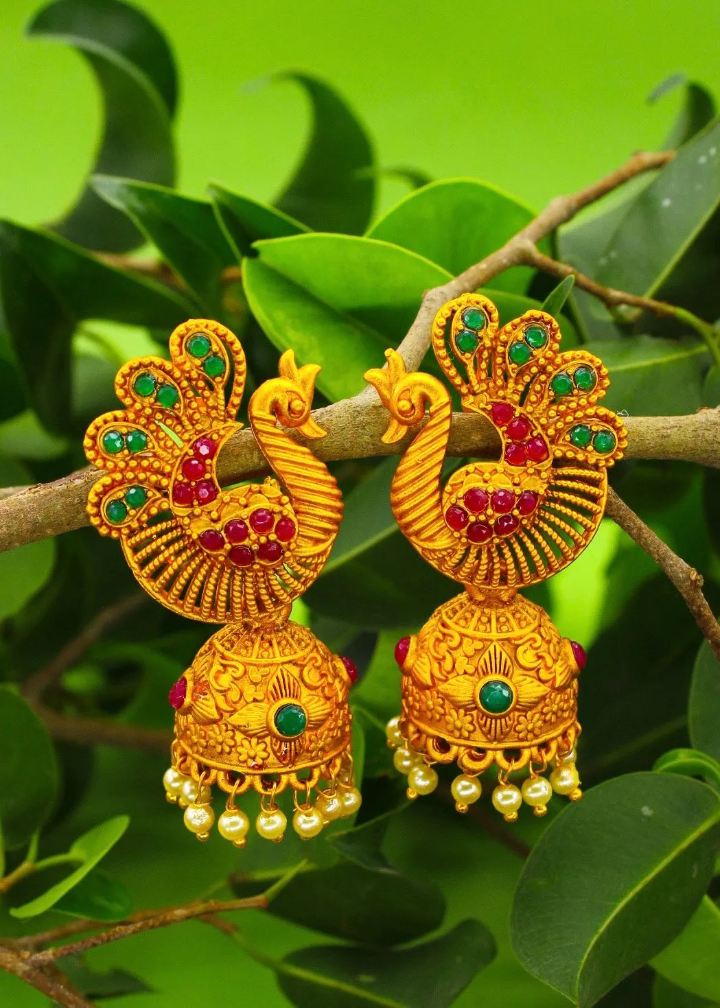 STYLISH PEACOCK JHUMKI