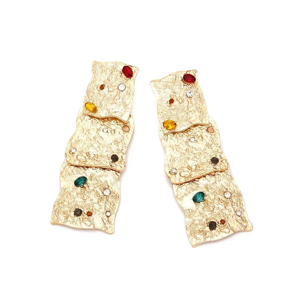 TEEK - Multi Layered Spliced Slated Earrings