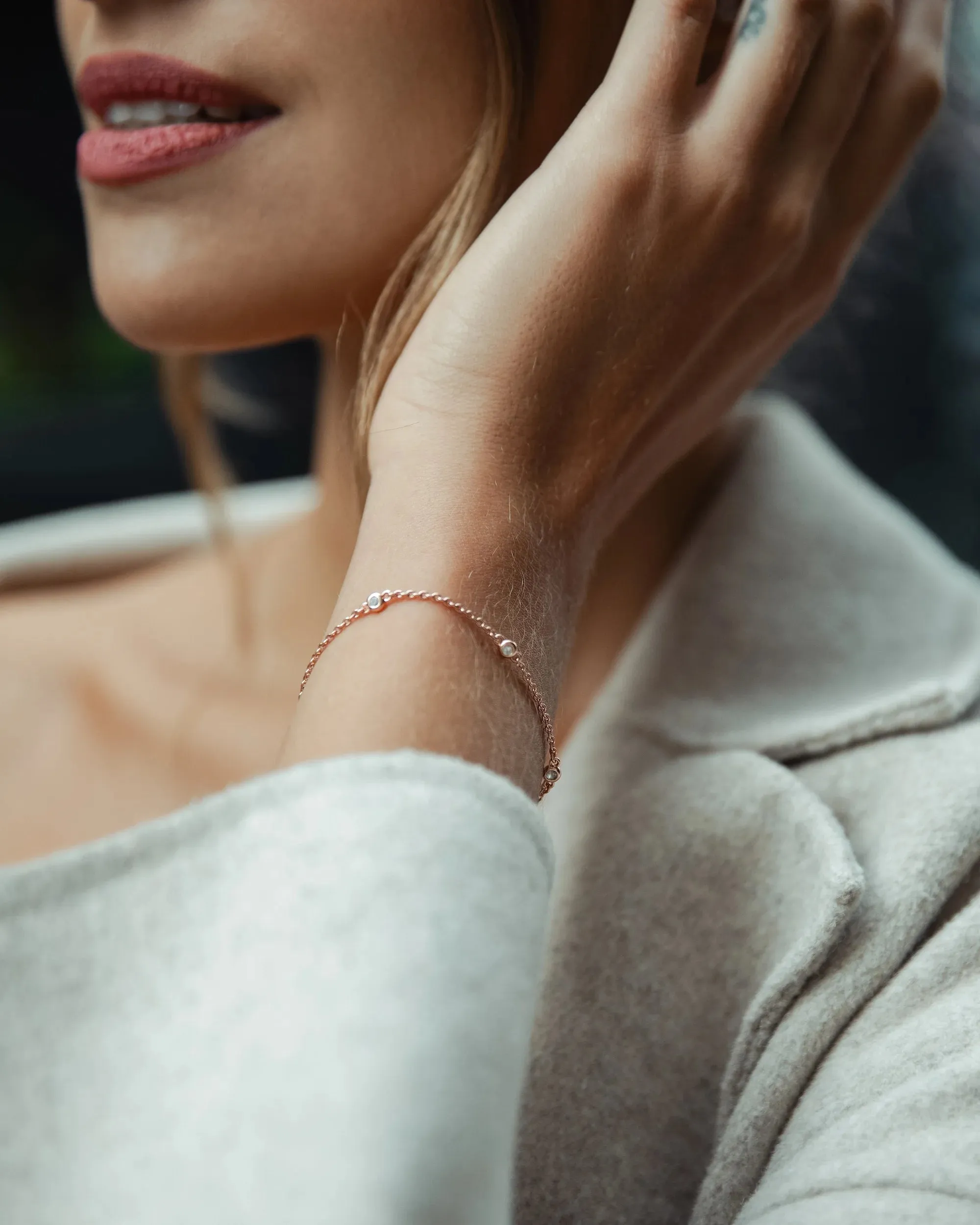 The Sapphire Trio Bracelet - Rose Gold