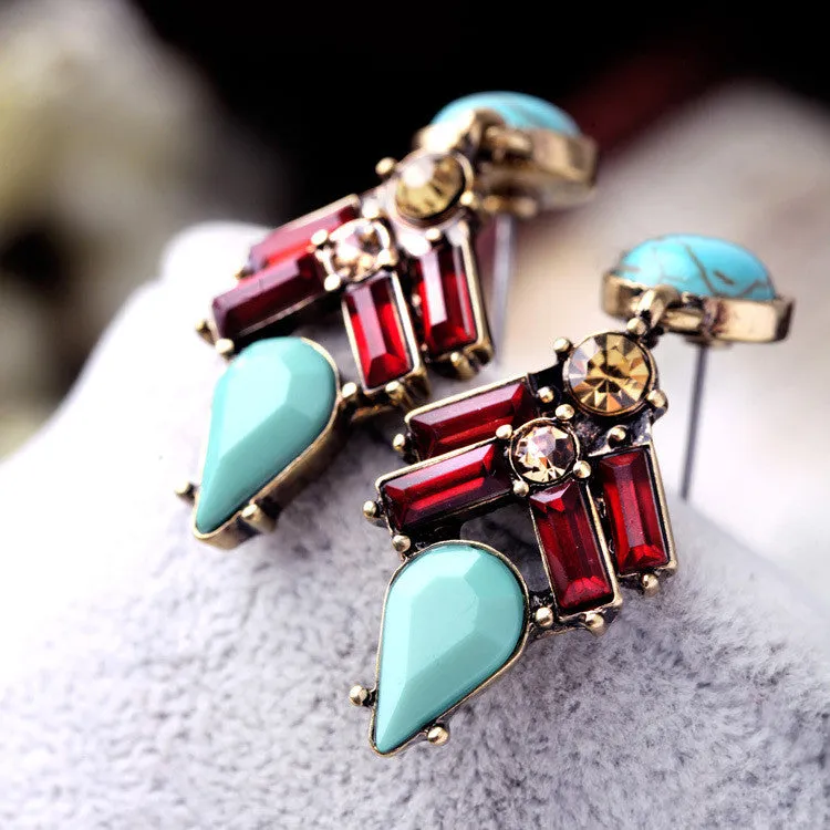 Tide Natural Stone Mixed Joker Boho Earrings Women Accessories