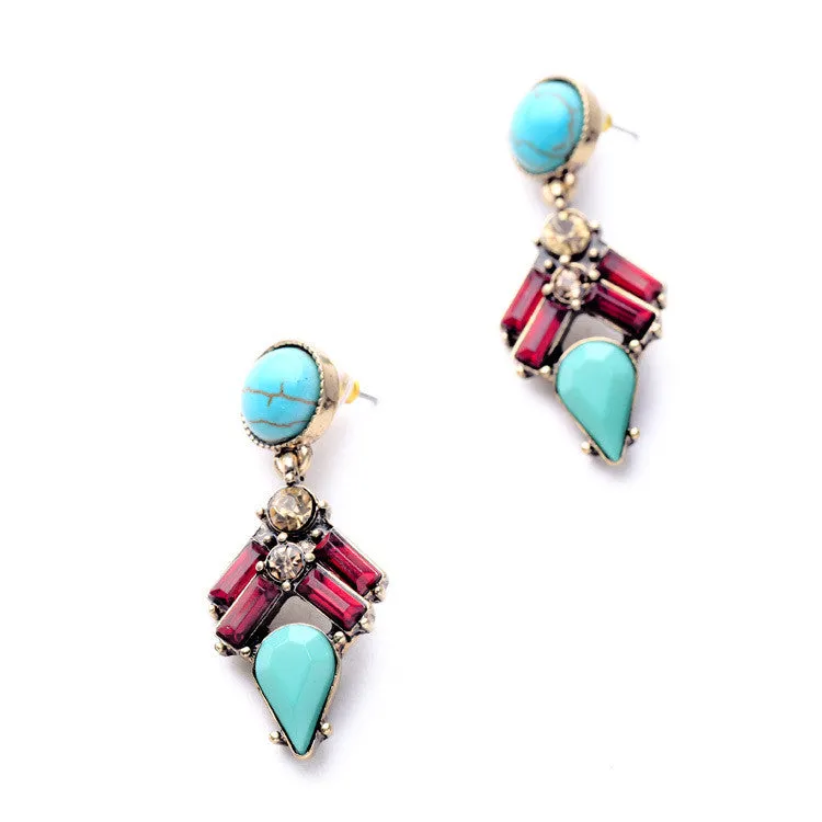 Tide Natural Stone Mixed Joker Boho Earrings Women Accessories