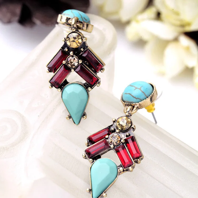 Tide Natural Stone Mixed Joker Boho Earrings Women Accessories