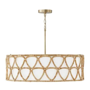 TULUM 4-LIGHT PENDANT, MATTE BRASS