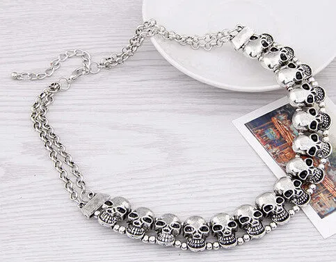 Valentine's gift Korean Fashion wholesale cheap vintage skull quality choker necklace