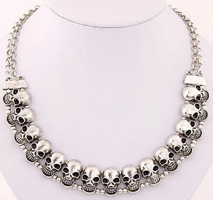 Valentine's gift Korean Fashion wholesale cheap vintage skull quality choker necklace