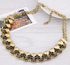 Valentine's gift Korean Fashion wholesale cheap vintage skull quality choker necklace