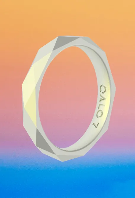 Women's Holographic Geo Stackable Silicone Ring