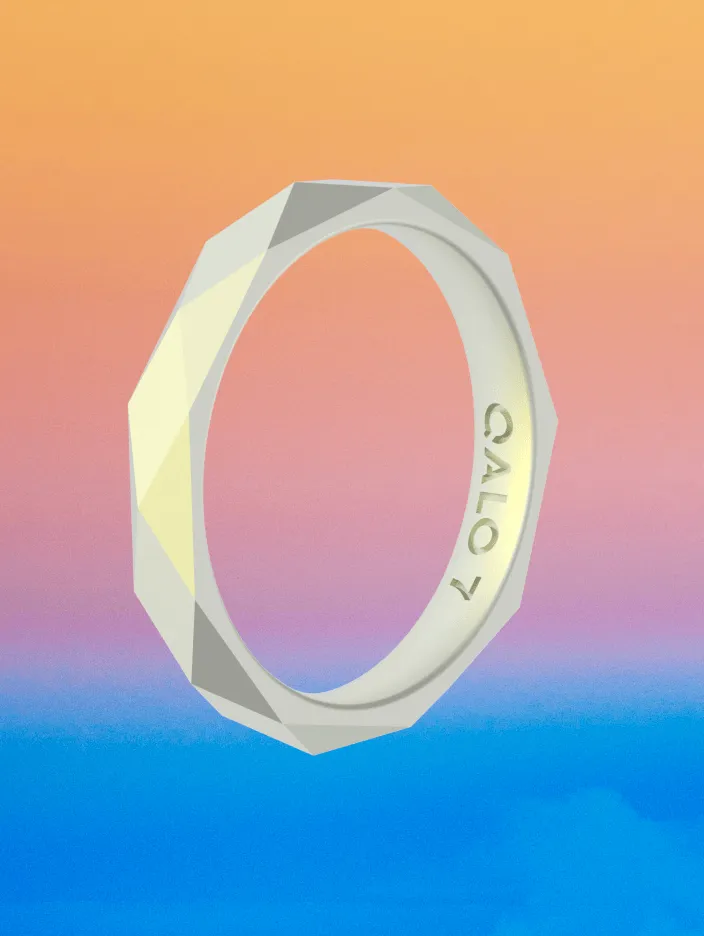 Women's Holographic Geo Stackable Silicone Ring