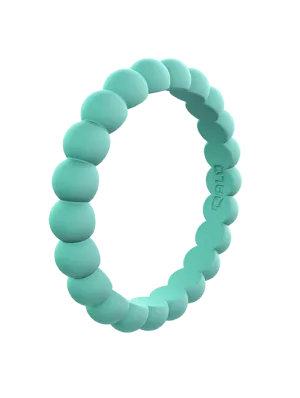 Women's Stackable Bead Pacific Opal Silicone Ring