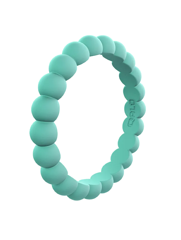 Women's Stackable Bead Pacific Opal Silicone Ring