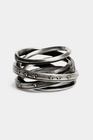 Wound unite silver ring